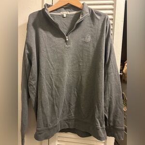 PETER MILLAR Heather Interlock Gray Quarter 1/4 Zip Pullover shirt Men's LARGE L